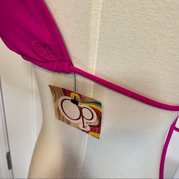 OP Pink String Bikini Size Large - Picture 3 of 8